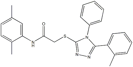 N-(2,5-dimethylphenyl)-2-{[5-(2-methylphenyl)-4-phenyl-4H-1,2,4-triazol-3-yl]sulfanyl}acetamide Structure