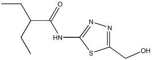 2-ethyl-N-[5-(hydroxymethyl)-1,3,4-thiadiazol-2-yl]butanamide 구조식 이미지