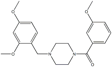 1-(2,4-dimethoxybenzyl)-4-(3-methoxybenzoyl)piperazine Structure