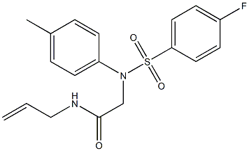 2-[[(4-fluorophenyl)sulfonyl](4-methylphenyl)amino]-N-prop-2-enylacetamide Structure