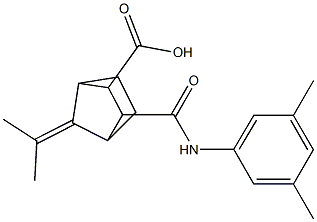3-[(3,5-dimethylanilino)carbonyl]-7-(1-methylethylidene)bicyclo[2.2.1]heptane-2-carboxylic acid 구조식 이미지