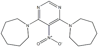 1-{6-(1-azepanyl)-5-nitro-4-pyrimidinyl}azepane 구조식 이미지