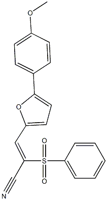 3-[5-(4-methoxyphenyl)-2-furyl]-2-(phenylsulfonyl)acrylonitrile 구조식 이미지