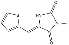 3-methyl-5-(2-thienylmethylene)-2,4-imidazolidinedione Structure