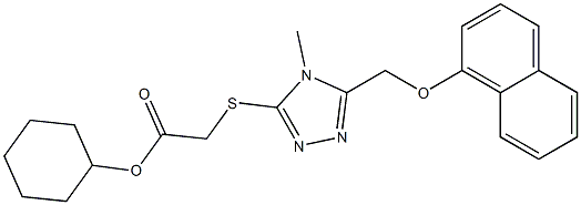 cyclohexyl ({4-methyl-5-[(1-naphthyloxy)methyl]-4H-1,2,4-triazol-3-yl}sulfanyl)acetate 구조식 이미지