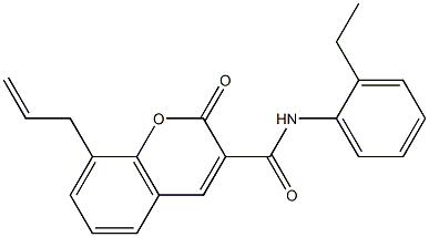 N-(2-ethylphenyl)-2-oxo-8-prop-2-enyl-2H-chromene-3-carboxamide 구조식 이미지