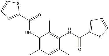 N-{2,4,6-trimethyl-3-[(2-thienylcarbonyl)amino]phenyl}-2-thiophenecarboxamide 구조식 이미지