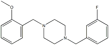 2-{[4-(3-fluorobenzyl)-1-piperazinyl]methyl}phenyl methyl ether 구조식 이미지