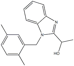 1-[1-(2,5-dimethylbenzyl)-1H-benzimidazol-2-yl]ethanol 구조식 이미지