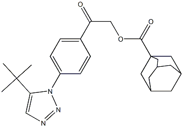 2-[4-(5-tert-butyl-1H-1,2,3-triazol-1-yl)phenyl]-2-oxoethyl 1-adamantanecarboxylate Structure