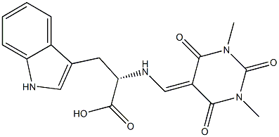 N-[(1,3-dimethyl-2,4,6-trioxotetrahydro-5(2H)-pyrimidinylidene)methyl]tryptophan 구조식 이미지