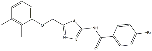 4-bromo-N-{5-[(2,3-dimethylphenoxy)methyl]-1,3,4-thiadiazol-2-yl}benzamide Structure