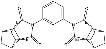 8,9-dibromo-4-[3-(8,9-dibromo-3,5-dioxo-4-azatricyclo[5.2.1.0~2,6~]dec-4-yl)phenyl]-4-azatricyclo[5.2.1.0~2,6~]decane-3,5-dione 구조식 이미지