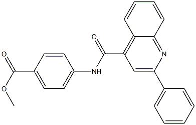 methyl 4-{[(2-phenyl-4-quinolinyl)carbonyl]amino}benzoate 구조식 이미지