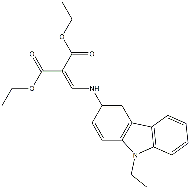 diethyl 2-{[(9-ethyl-9H-carbazol-3-yl)amino]methylene}malonate 구조식 이미지