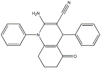 2-amino-5-oxo-1,4-diphenyl-1,4,5,6,7,8-hexahydroquinoline-3-carbonitrile Structure