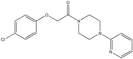 1-[(4-chlorophenoxy)acetyl]-4-(2-pyridinyl)piperazine Structure