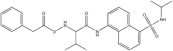 N-{5-[(isopropylamino)sulfonyl]-1-naphthyl}-3-methyl-2-{[(phenylacetyl)oxy]amino}butanamide Structure