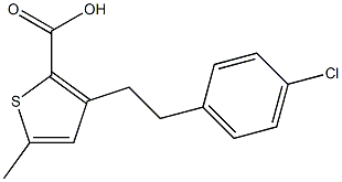 3-[2-(4-chlorophenyl)ethyl]-5-methyl-2-thiophenecarboxylic acid Structure