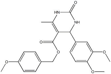 4-methoxybenzyl 4-(3,4-dimethoxyphenyl)-6-methyl-2-oxo-1,2,3,4-tetrahydro-5-pyrimidinecarboxylate Structure