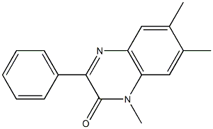 1,6,7-trimethyl-3-phenyl-2(1H)-quinoxalinone Structure