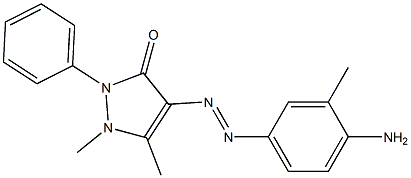 4-[(4-amino-3-methylphenyl)diazenyl]-1,5-dimethyl-2-phenyl-1,2-dihydro-3H-pyrazol-3-one 구조식 이미지
