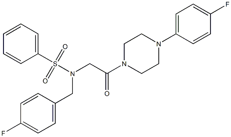 N-(4-fluorobenzyl)-N-{2-[4-(4-fluorophenyl)-1-piperazinyl]-2-oxoethyl}benzenesulfonamide Structure