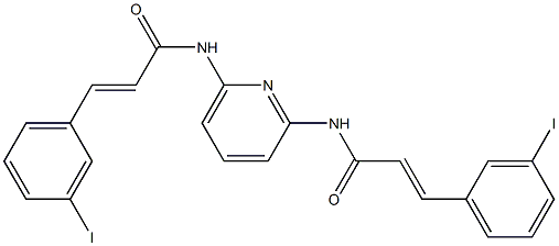 3-(3-iodophenyl)-N-(6-{[3-(3-iodophenyl)acryloyl]amino}-2-pyridinyl)acrylamide Structure
