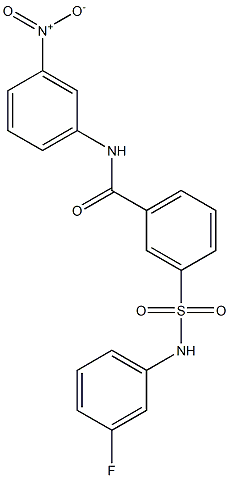 3-[(3-fluoroanilino)sulfonyl]-N-{3-nitrophenyl}benzamide 구조식 이미지