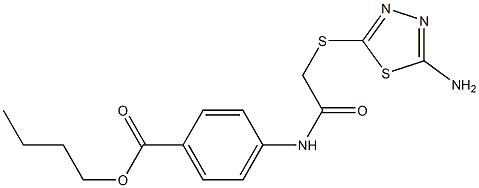 butyl 4-({[(5-amino-1,3,4-thiadiazol-2-yl)sulfanyl]acetyl}amino)benzoate Structure