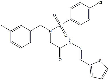 4-chloro-N-(3-methylbenzyl)-N-{2-oxo-2-[2-(2-thienylmethylene)hydrazino]ethyl}benzenesulfonamide Structure