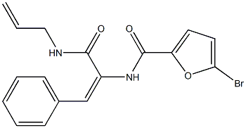 N-{1-[(allylamino)carbonyl]-2-phenylvinyl}-5-bromo-2-furamide 구조식 이미지
