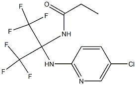 N-[1-[(5-chloro-2-pyridinyl)amino]-2,2,2-trifluoro-1-(trifluoromethyl)ethyl]propanamide Structure