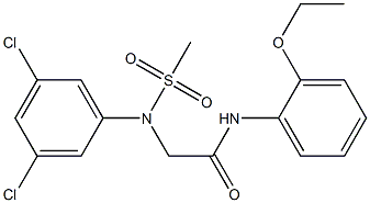 2-[3,5-dichloro(methylsulfonyl)anilino]-N-(2-ethoxyphenyl)acetamide 구조식 이미지