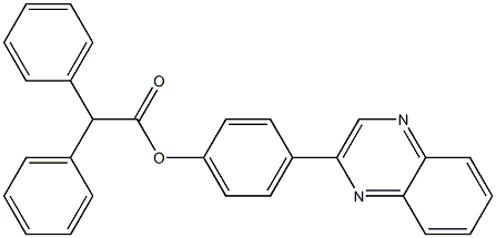 4-(2-quinoxalinyl)phenyl diphenylacetate 구조식 이미지