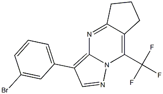 3-(3-bromophenyl)-8-(trifluoromethyl)-6,7-dihydro-5H-cyclopenta[d]pyrazolo[1,5-a]pyrimidine 구조식 이미지