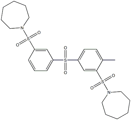 1-[(5-{[3-(1-azepanylsulfonyl)phenyl]sulfonyl}-2-methylphenyl)sulfonyl]azepane 구조식 이미지