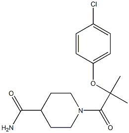 1-[2-(4-chlorophenoxy)-2-methylpropanoyl]-4-piperidinecarboxamide Structure