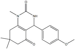 4-(4-methoxyphenyl)-1,7,7-trimethyl-4,6,7,8-tetrahydroquinazoline-2,5(1H,3H)-dione 구조식 이미지