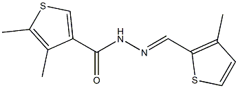 4,5-dimethyl-N'-[(3-methyl-2-thienyl)methylene]-3-thiophenecarbohydrazide Structure