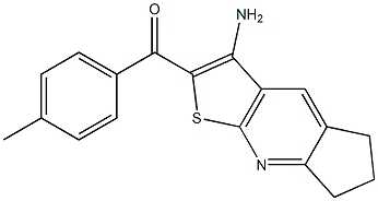 (3-amino-6,7-dihydro-5H-cyclopenta[b]thieno[3,2-e]pyridin-2-yl)(4-methylphenyl)methanone 구조식 이미지