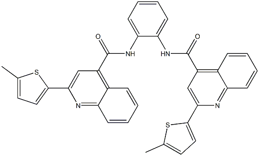 2-(5-methyl-2-thienyl)-N-[2-({[2-(5-methyl-2-thienyl)-4-quinolinyl]carbonyl}amino)phenyl]-4-quinolinecarboxamide Structure