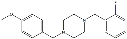 1-(2-fluorobenzyl)-4-(4-methoxybenzyl)piperazine 구조식 이미지