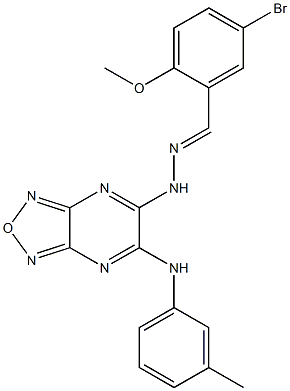 5-bromo-2-methoxybenzaldehyde [6-(3-toluidino)[1,2,5]oxadiazolo[3,4-b]pyrazin-5-yl]hydrazone Structure