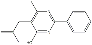 6-methyl-5-(2-methyl-2-propenyl)-2-phenyl-4-pyrimidinol Structure