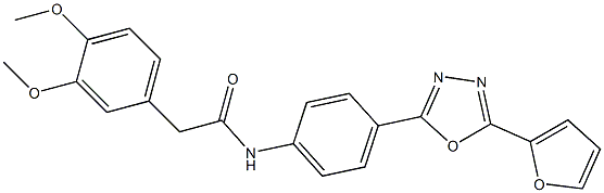 2-(3,4-dimethoxyphenyl)-N-{4-[5-(2-furyl)-1,3,4-oxadiazol-2-yl]phenyl}acetamide Structure