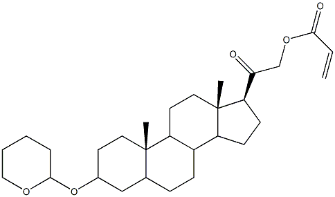 20-oxo-3-(tetrahydro-2H-pyran-2-yloxy)pregnan-21-yl acrylate 구조식 이미지