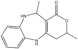3,11-dimethyl-4,5,10,11-tetrahydropyrano[4,3-b][1,5]benzodiazepin-1(3H)-one Structure