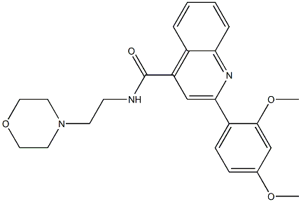 2-(2,4-dimethoxyphenyl)-N-[2-(4-morpholinyl)ethyl]-4-quinolinecarboxamide 구조식 이미지