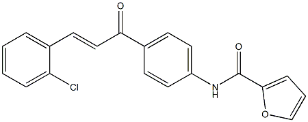 N-{4-[3-(2-chlorophenyl)acryloyl]phenyl}-2-furamide 구조식 이미지